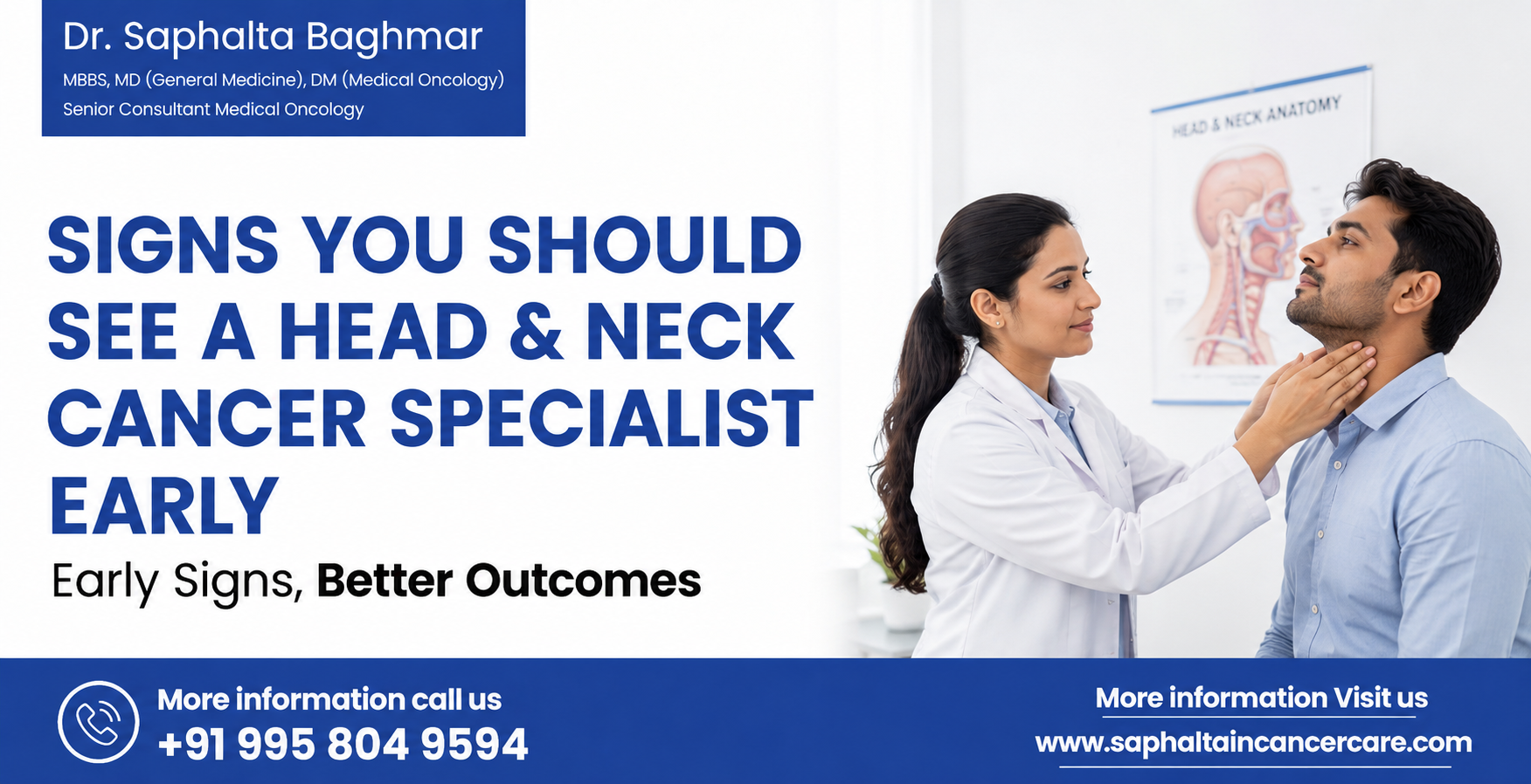 Oncologist discussing head and neck cancer treatment options with a patient in a Delhi clinic